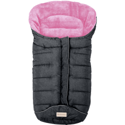 Altabebe Chancelière De Poussette Hiver Universelle Rembourrage 3M Gris Foncé Rose