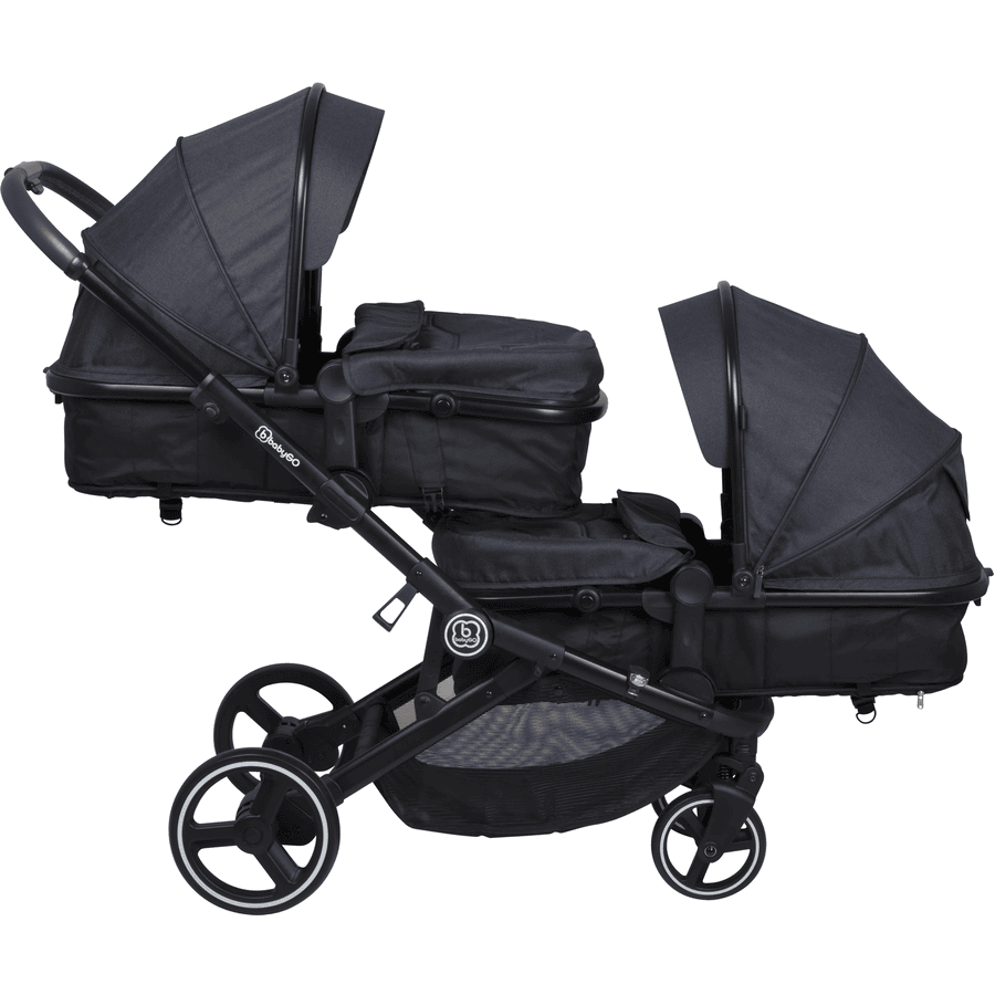 BabyGO Poussette Double Inline Twinner Grey 3 BabyGO Poussette Double Inline Twinner Grey