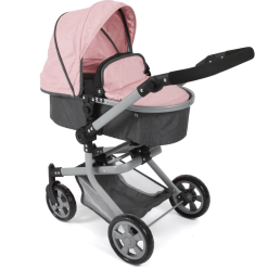 BAYER CHIC 2000 Poussette De Poupée Combinée MIKA Mélange Anthracite-rose