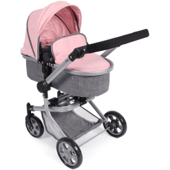 BAYER CHIC 2000 Poussette Pour Poupée Combinée MIKA Mélange Gris/rose