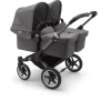 Bugaboo Poussette Double Côte à Côte Donkey 5 Twin Complète Graphite/Grey Melange -France Poussettes Soldes Boutique bugaboo poussette double cote a cote donkey 5 twin complete graphite grey melange a381977