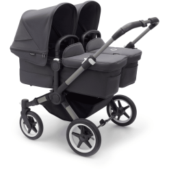 Bugaboo Poussette Double Côte à Côte Donkey 5 Twin Complète Graphite/Stormy Blue