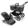 Bugaboo Poussette Duo Combinée 2en1 Basis Fox 3 Graphite/Grey Melange -France Poussettes Soldes Boutique bugaboo poussette duo combinee 2en1 basis fox 3 graphite grey melange a326118