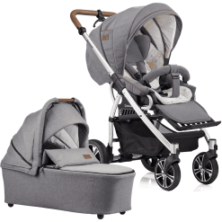 GESSLEIN Poussette Duo Combinée 2en1 F4 Air+, Cloud/étoiles