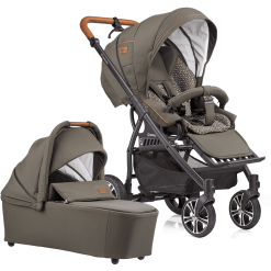 GESSLEIN Poussette Duo Combinée 2en1 F4 Air+, Olive/fleurs