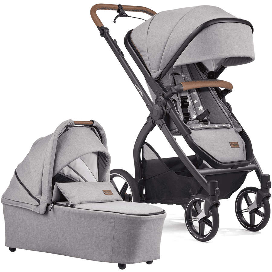GESSLEIN Poussette Duo Combinée 2en1 FX4 Life, Mélange Gris Clair/étoiles 3 GESSLEIN Poussette Duo Combinée 2en1 FX4 Life, Mélange Gris Clair/étoiles
