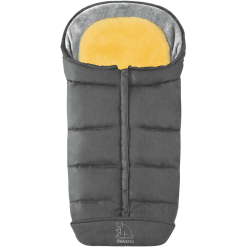 Heitmann Chancelière De Siège Auto/poussette Universelle Confort 2en1 Doublure Agneau Mélange Gris