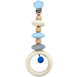 HESS Pendentif Pour Poussette, Bois, Bleu