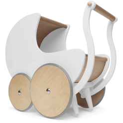 Kinderfeets® Poussette Pour Poupée, Bois Blanc