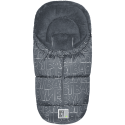 Odenwälder Chancelière De Poussette Universelle Hiver Levi Fashion Letters BabyNest Silver-grey