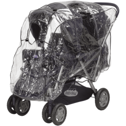 Playshoes Habillage Pluie Pour Poussette Double Universelle Transparente