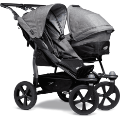 Tfk Poussette Double Côte à Côte Duo Ecco Premium Gris